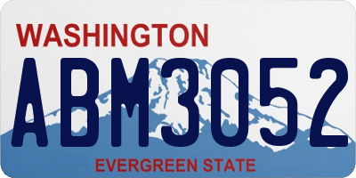 WA license plate ABM3052