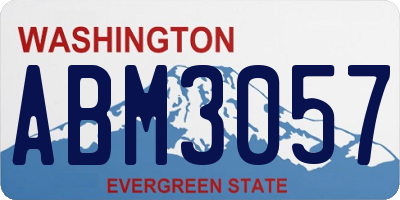 WA license plate ABM3057