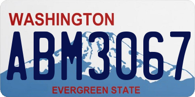 WA license plate ABM3067
