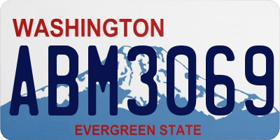 WA license plate ABM3069