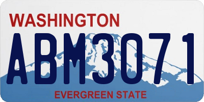 WA license plate ABM3071