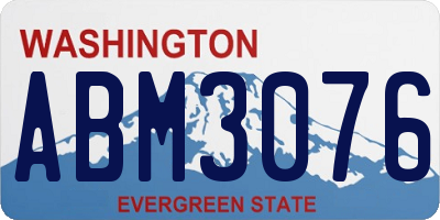 WA license plate ABM3076