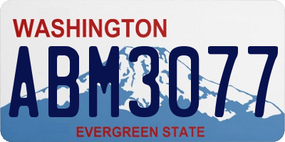 WA license plate ABM3077