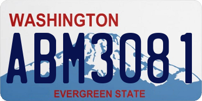 WA license plate ABM3081