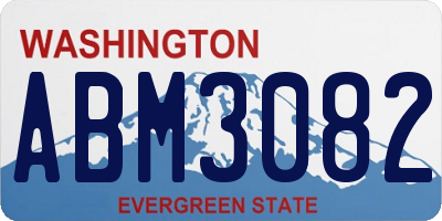 WA license plate ABM3082
