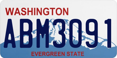WA license plate ABM3091