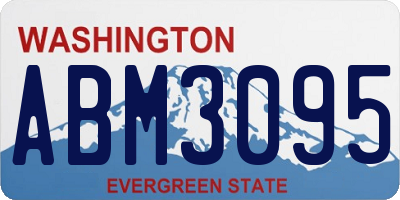 WA license plate ABM3095