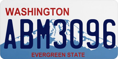 WA license plate ABM3096
