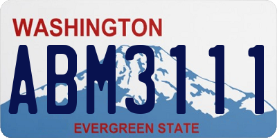 WA license plate ABM3111