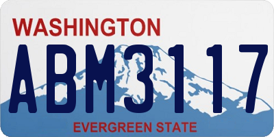 WA license plate ABM3117