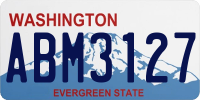 WA license plate ABM3127
