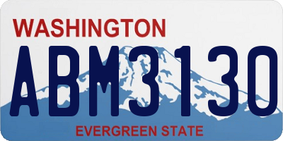WA license plate ABM3130