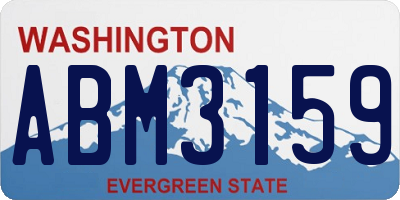 WA license plate ABM3159