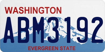WA license plate ABM3192