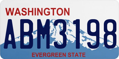 WA license plate ABM3198