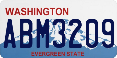 WA license plate ABM3209