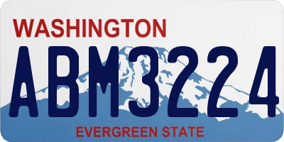 WA license plate ABM3224
