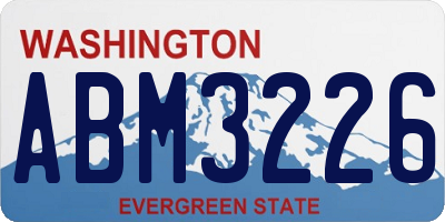 WA license plate ABM3226