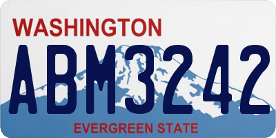 WA license plate ABM3242