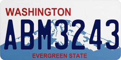 WA license plate ABM3243