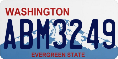 WA license plate ABM3249