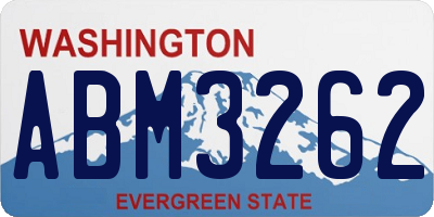 WA license plate ABM3262