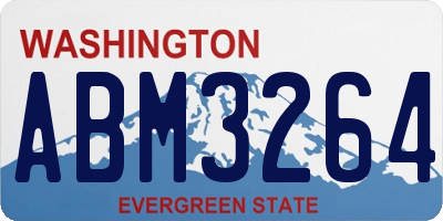 WA license plate ABM3264