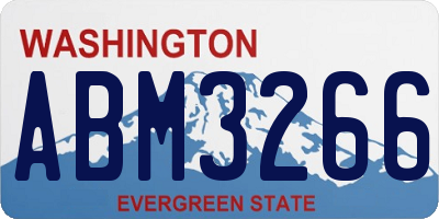 WA license plate ABM3266