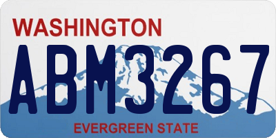 WA license plate ABM3267