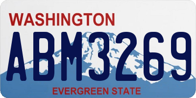 WA license plate ABM3269