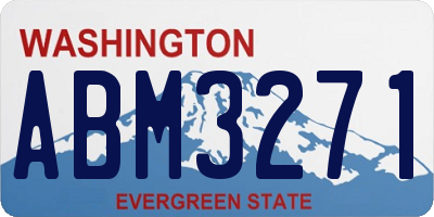 WA license plate ABM3271