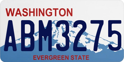WA license plate ABM3275