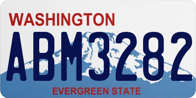 WA license plate ABM3282