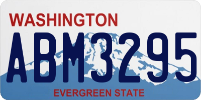 WA license plate ABM3295