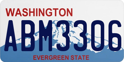 WA license plate ABM3306