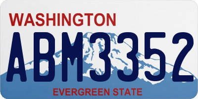 WA license plate ABM3352