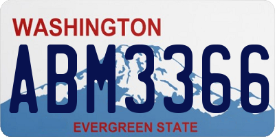 WA license plate ABM3366
