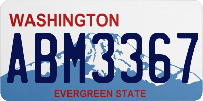 WA license plate ABM3367