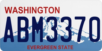 WA license plate ABM3370