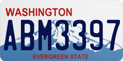 WA license plate ABM3397