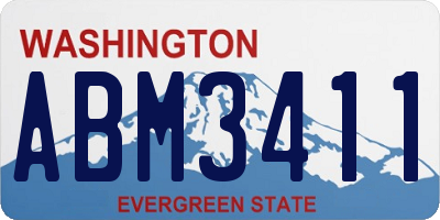WA license plate ABM3411