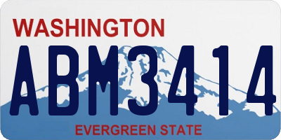 WA license plate ABM3414