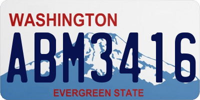 WA license plate ABM3416