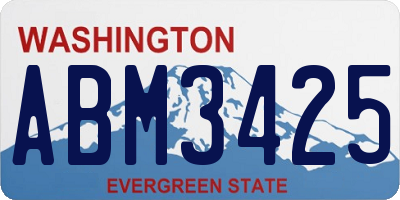 WA license plate ABM3425