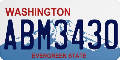 WA license plate ABM3430