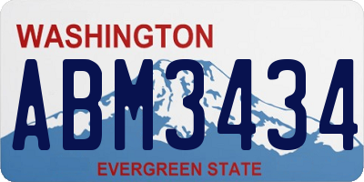 WA license plate ABM3434