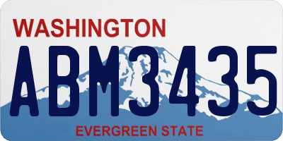 WA license plate ABM3435