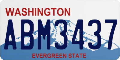 WA license plate ABM3437