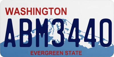 WA license plate ABM3440