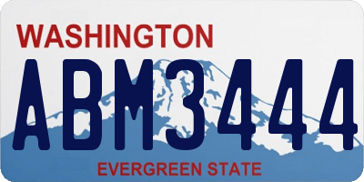 WA license plate ABM3444